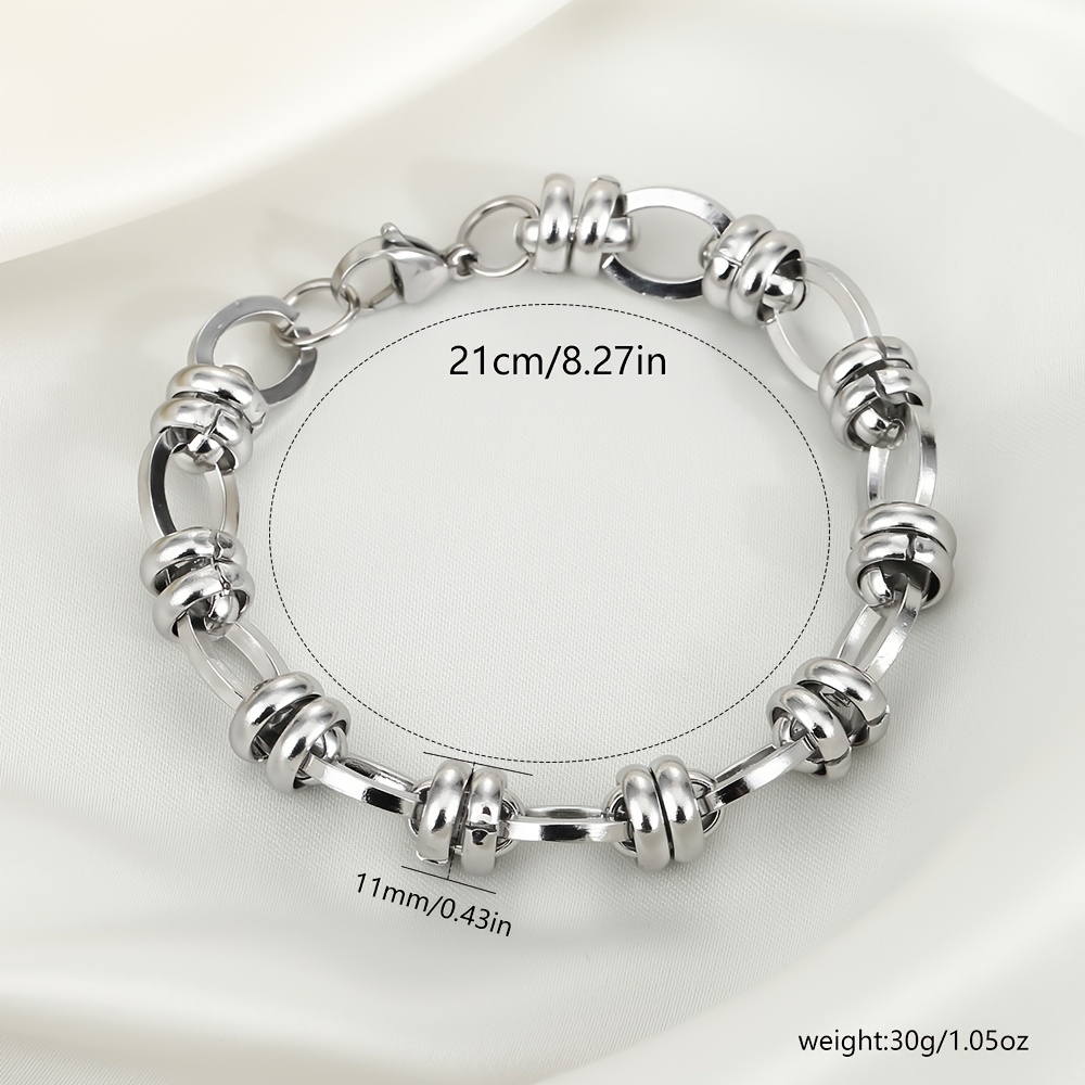 Modern Geometric 304 Stainless Steel Chain Bracelet